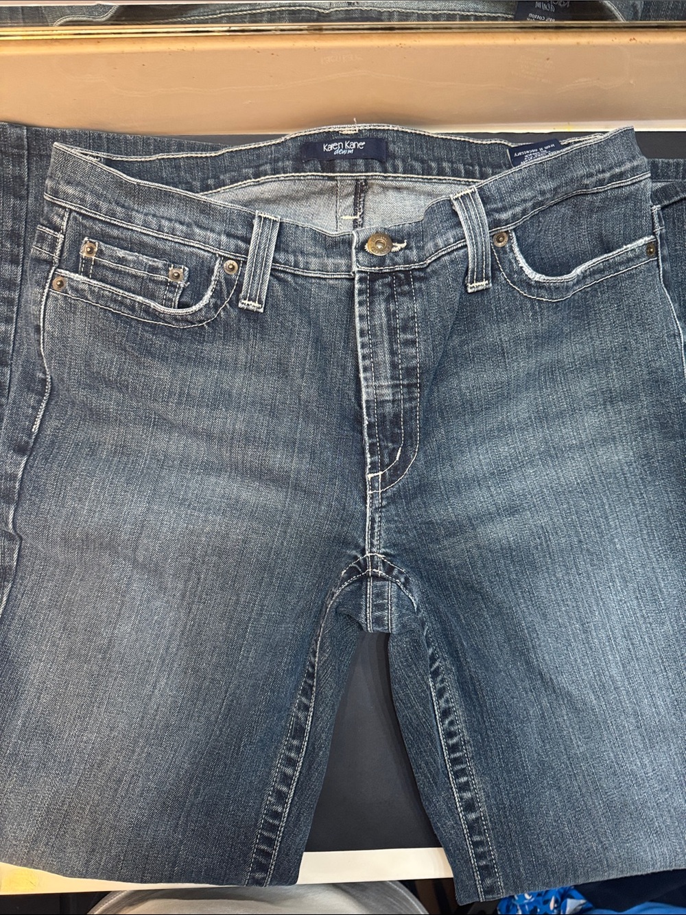 karen kane women denim Faded Blue Relaxed Jeans